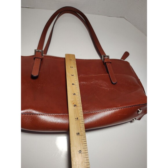 Hobo International Angelica Small Auburn Brown Leather Satchel - Picture 14 of 16